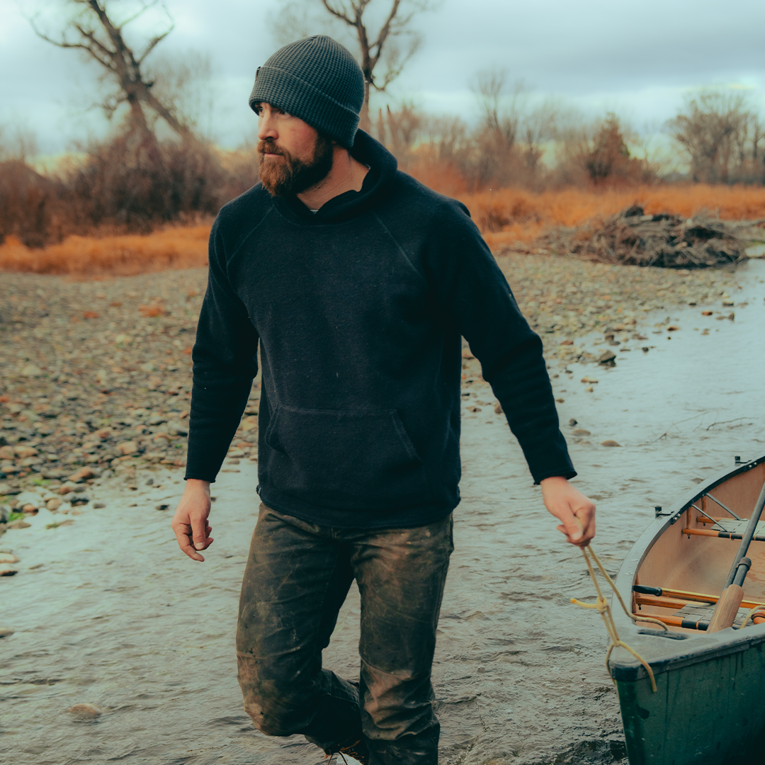 Merino Wool Sweatshirt | Men's Powder Hoody | Duckworth