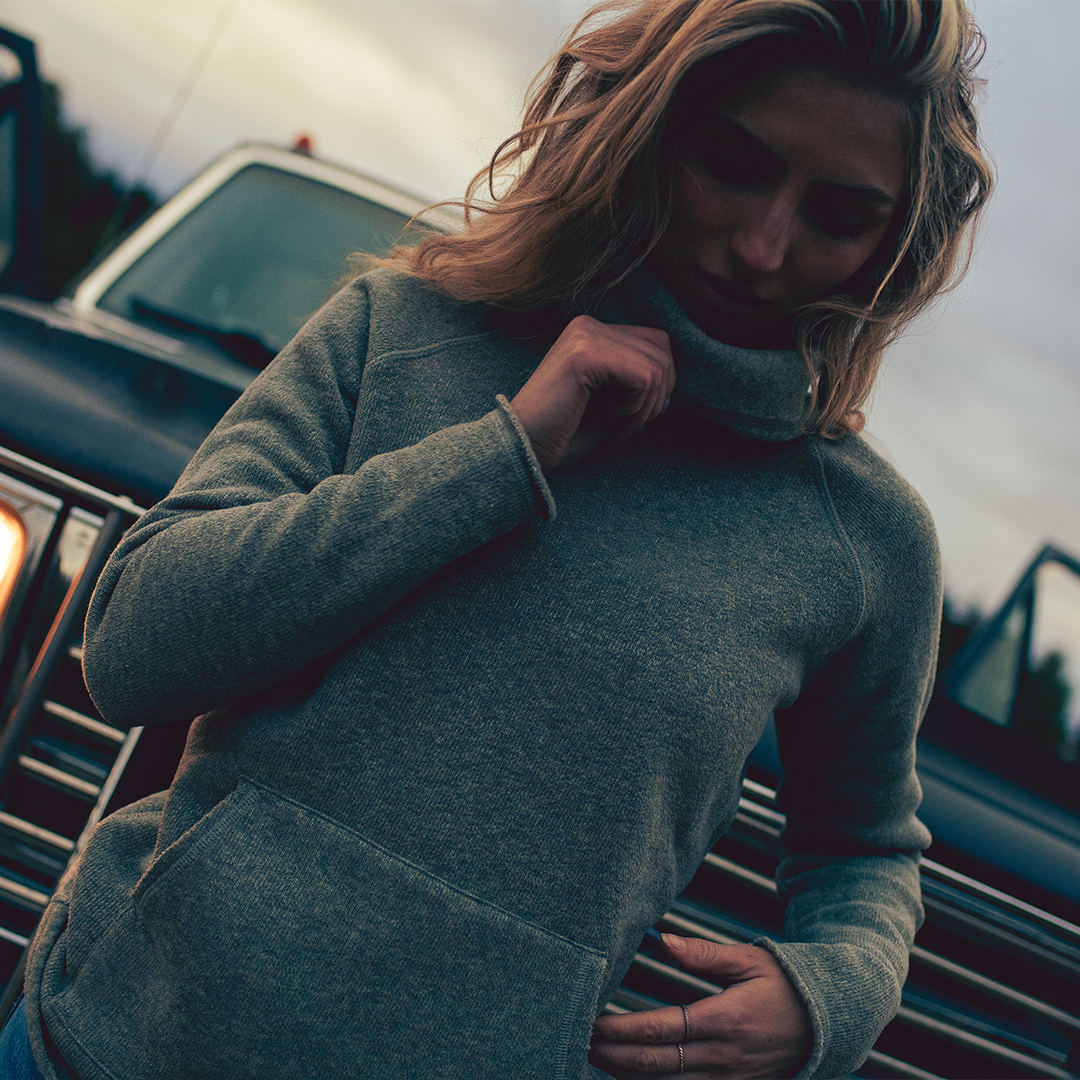 Merino Wool Sweater | Women's Powder High Neck | USA Made – Duckworth Merino Wool Sweater | Women's Powder High Neck | USA Made – Duckworth