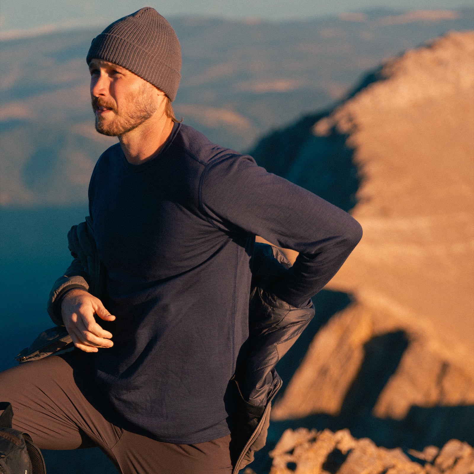 ONC MERINO LONG SLEEVE SHIRTS ブラック　5 Merino wool long sleeve T-shirt / BLACK / ONC MERINO